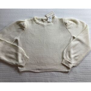 NO COMMENT Junior Large Cream Sweater